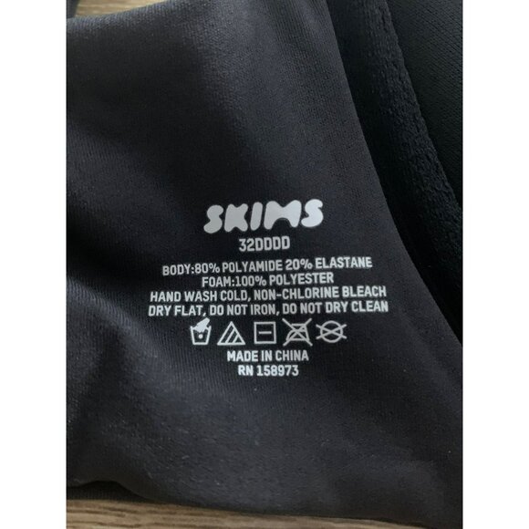 Skims T-Shirt Underwire Bra 32DDDD Onyx BR-UWR-2294 NWT - Picture 2 of 4